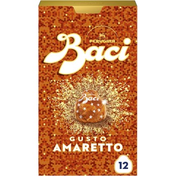 BACI PERUGINA Amaretto Cioccolatini Fondenti ripieni al Gianduia, Scatola 150g