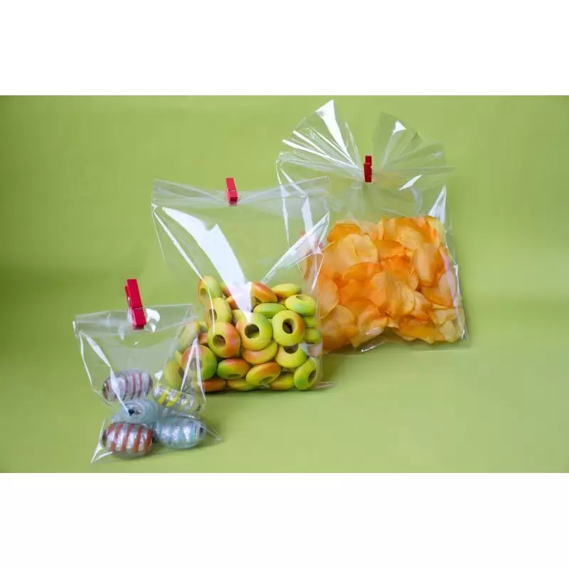 100 PZ BUSTE SACCHETTI IN CELLOPHANE PER ALIMENTI CONFETTI CONFEZIONI 15 X 20 CM
