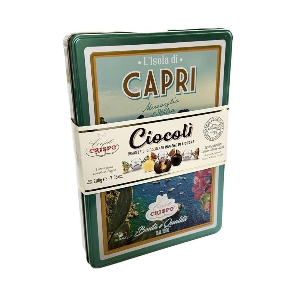 Crispo Cioccolatini Ciocolì - Elegante Scatola in Latta Capri