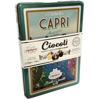 Crispo Cioccolatini Ciocolì - Elegante Scatola in Latta Capri