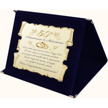 Targa Regalo cm pergamena Personalizzata cofanetto finta pelle