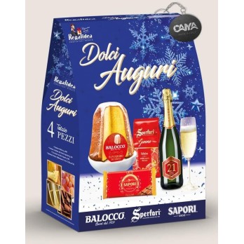 Cesto Natalizio Regalidea "Dolci Auguri" blu version