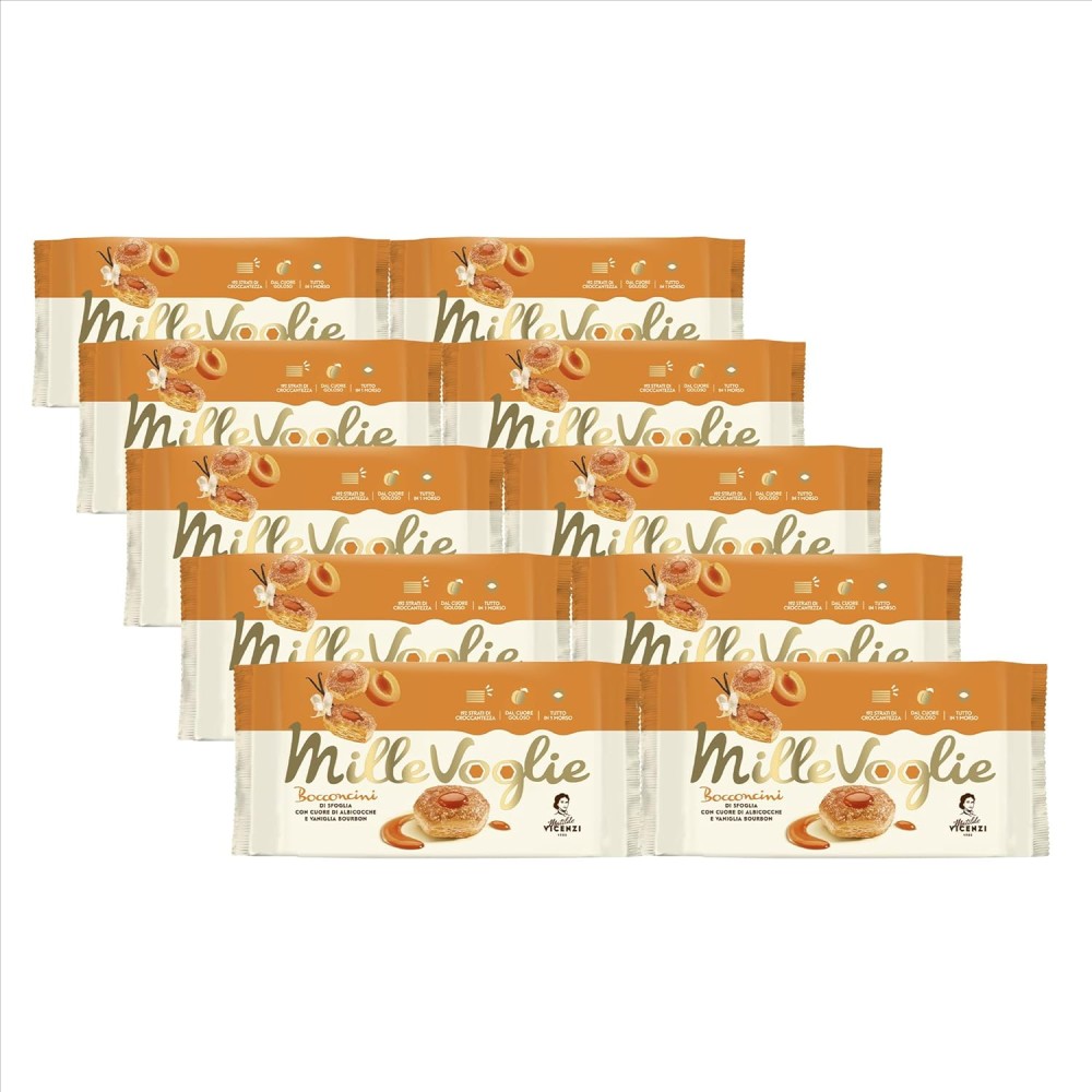 Bocconcini di Pasta Sfoglia Albicocche e Vaniglia 10 pz