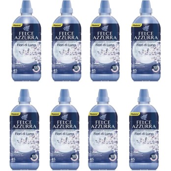 8 X Felce Azzurra Ammorbidente Concentrato Orchidea Nera Ammorbidente concentrato Fiori di luna  – 41 lavaggi 1025 ml
