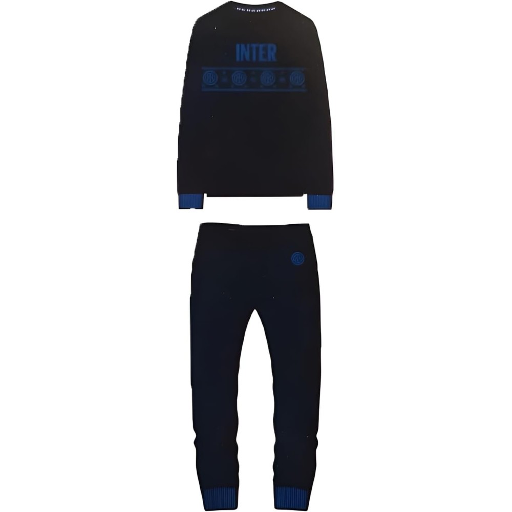 Inter Pigiama Uomo in Felpa 100% Cotone
