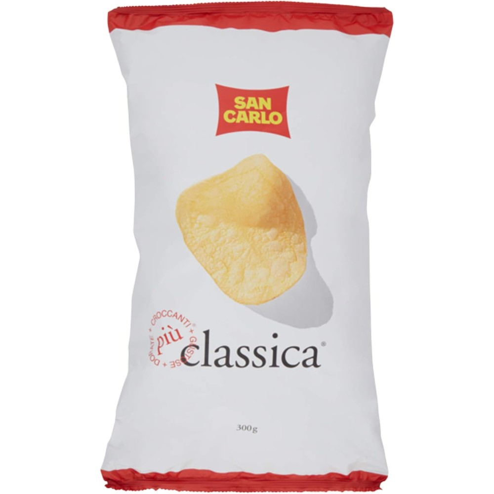 10 x BUSTA PATATINE SAN CARLO CLASSICA BAR PIU' GUSTO 300gr BO