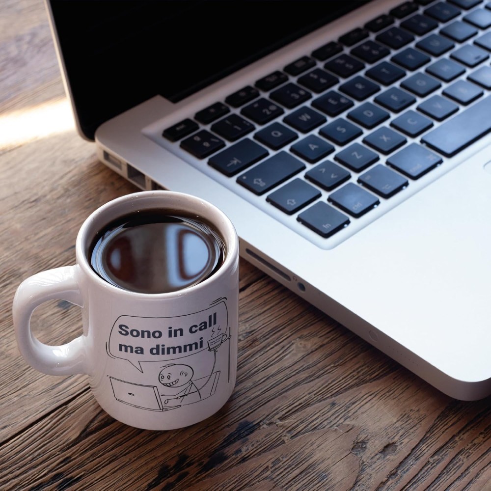 Tazza Divertente da Ufficio - Tazza " Sono in Call ma Dimmi "