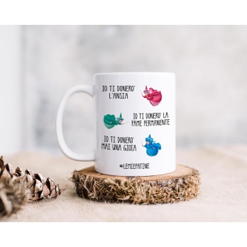 Tazza Ansia Fame Mai Una Gioia Fatine personalizzabile