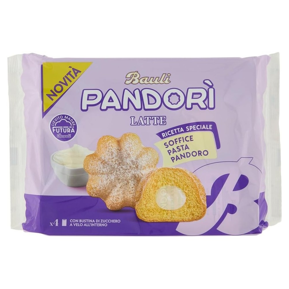 4 X BauIi Pandorì Mini Pandorino al Miele con Zucchero a Velo 150g