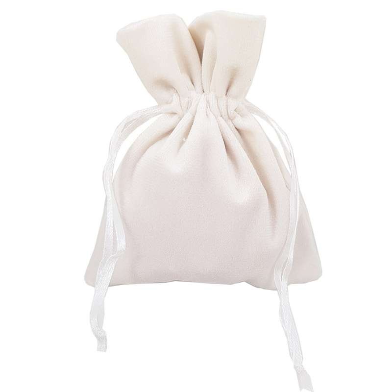 sacchetto di velluto bianco