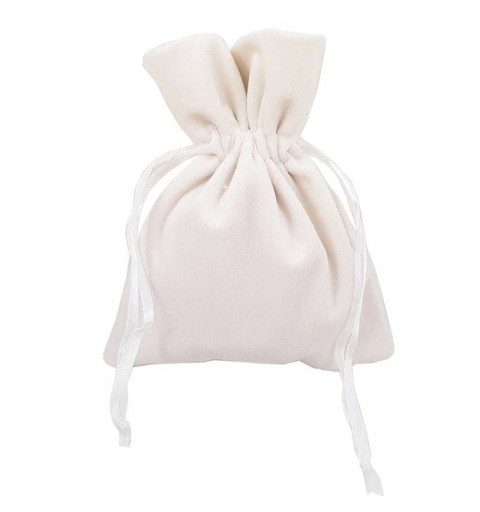 sacchetto di velluto bianco