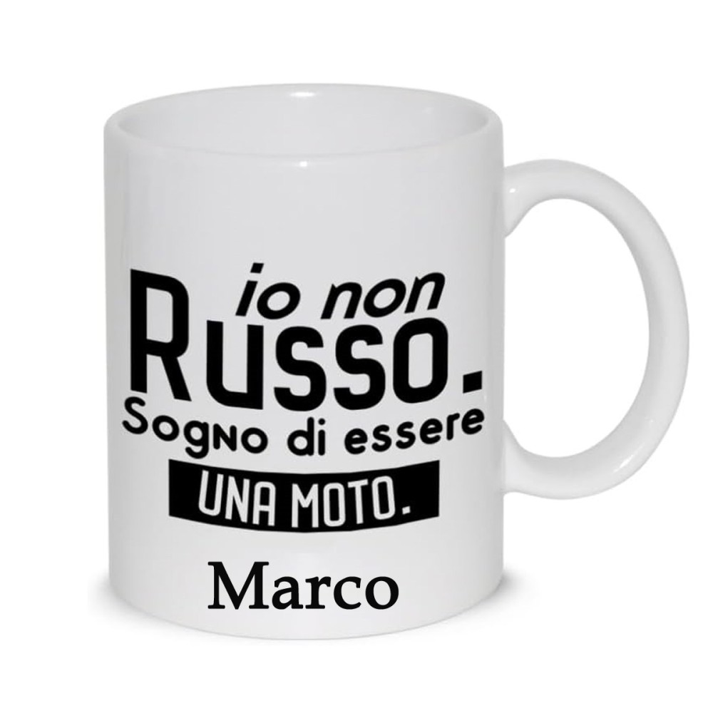 Tazza "Io non Russo" personalizzabile