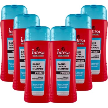 INTESA POUR HOMME Bagno Doccia Shampoo Fresh 6x500 m