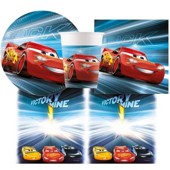 KIT N3 121 PZ DECORAZIONI CARS DISNEY
