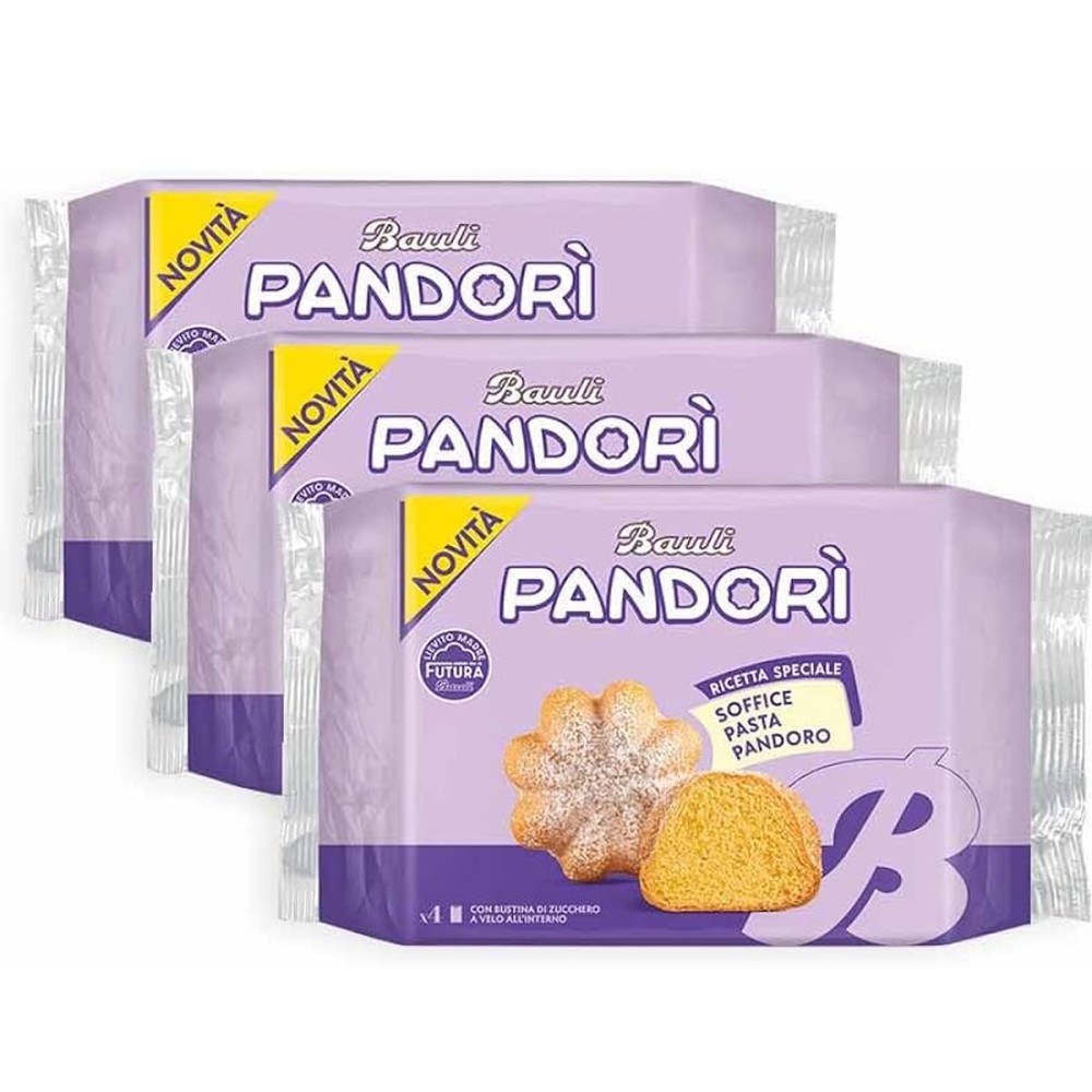 4 X BauIi Pandorì Mini Pandorino al Miele con Zucchero a Velo 150g