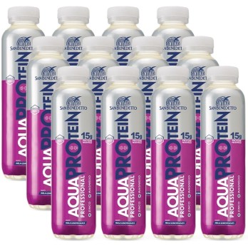 San Benedetto Acqua Protein Bevanda Proteica Mela Lemongrass 400ml - 12 Bottiglie
