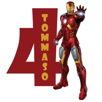 Sagoma in polistirolo Iron Man con Numero Personalizzabile