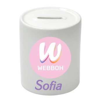 Salvadanaio in Ceramica Webboh personalizzabile