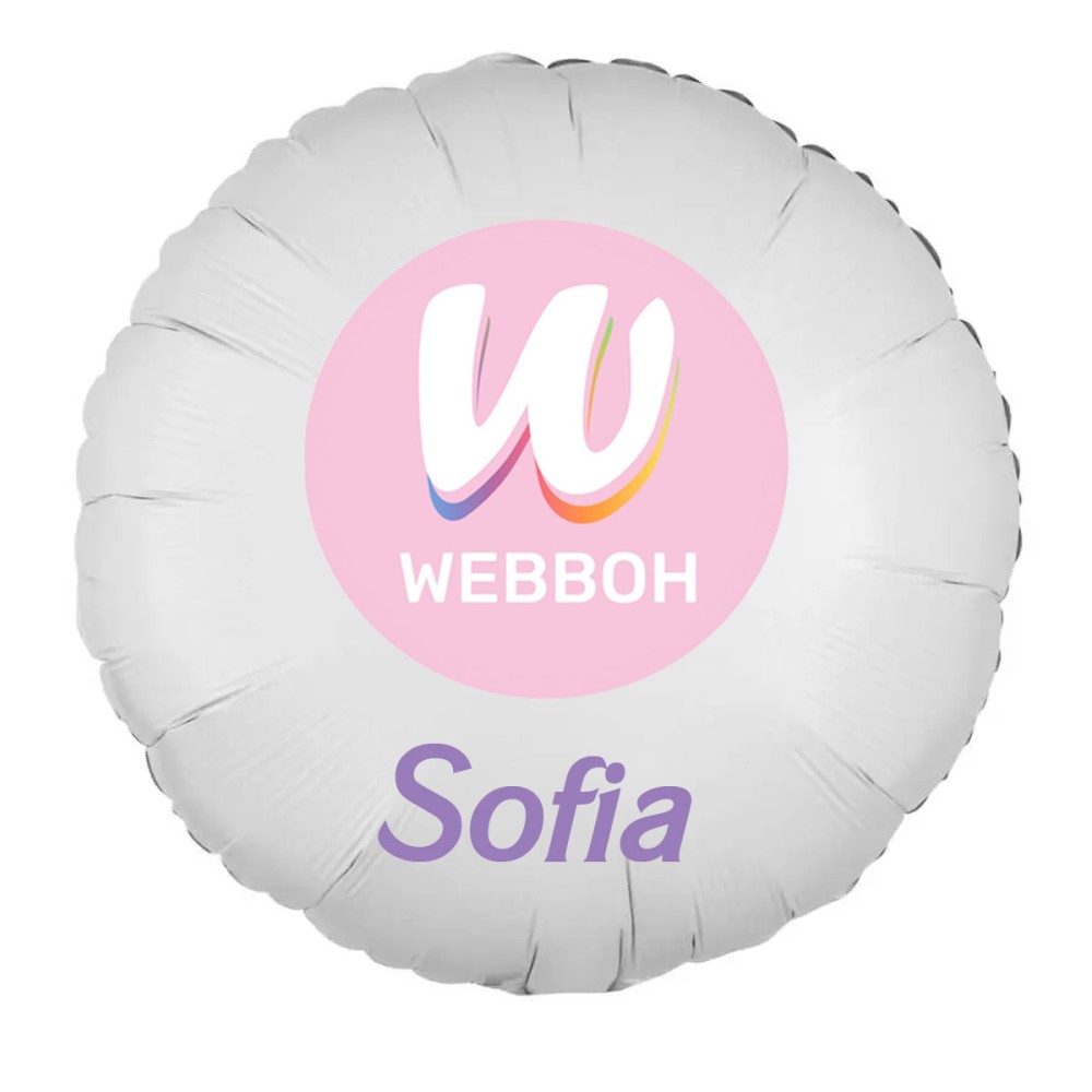 Palloncino foil personalizzabile Webboh