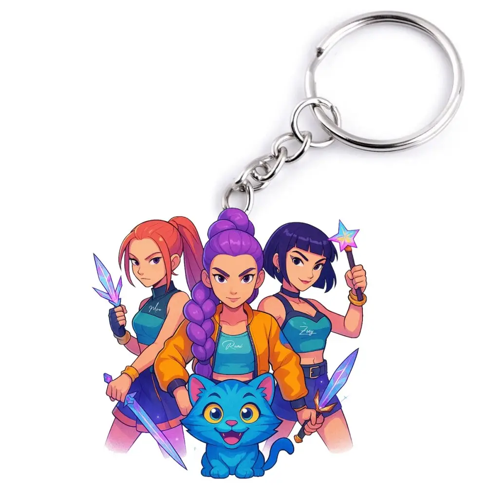 Portachiavi in Plexiglass K-Pop Demon Hunters - 10 pz