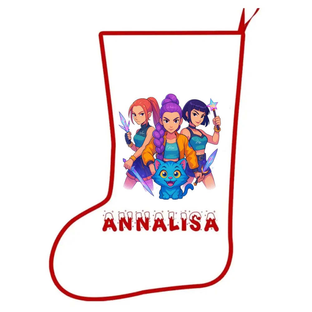 Calza della befana K-Pop Demon Hunters Personalizzabile