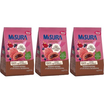 3 X Misura Frollini Integrali con Morbida Farcitura ai Frutti di Bosco e Barbabietola 260gr