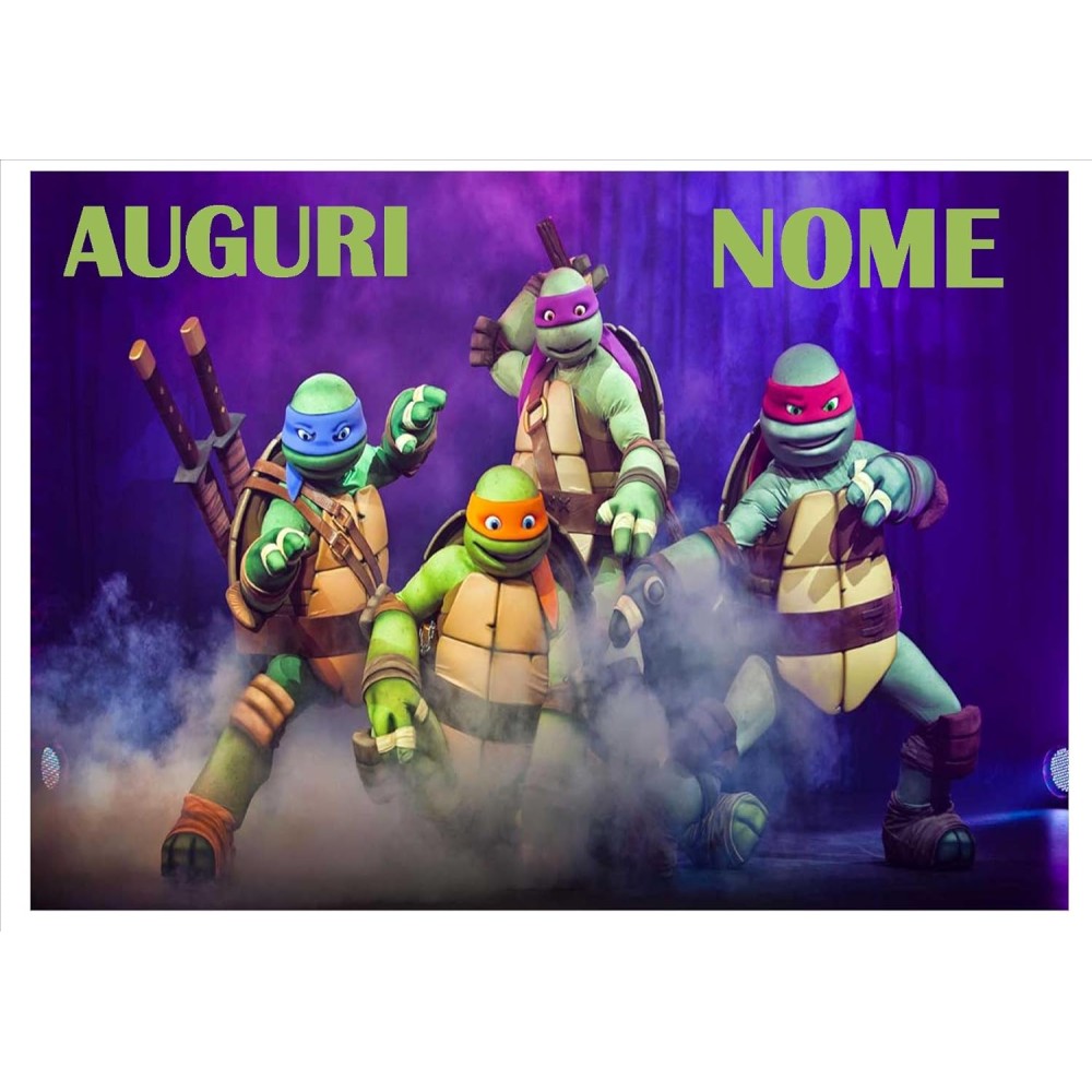 Cialda rettangolare Tartarughe ninja Personalizzabile