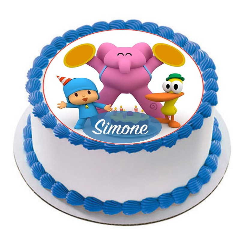 CIALDA POCOYO PERSONALIZZABILE PER TORTE