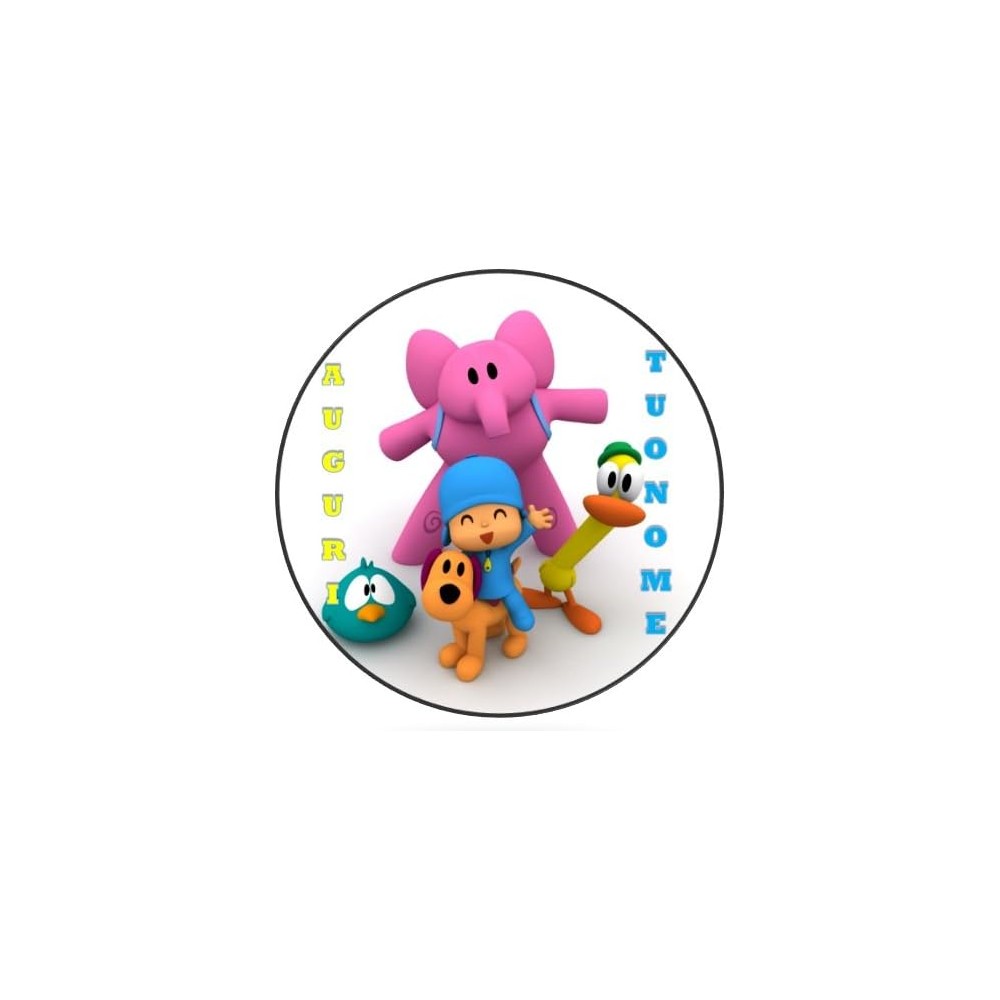 CIALDA POCOYO PERSONALIZZABILE PER TORTE