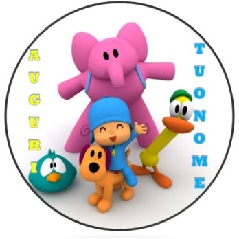 CIALDA POCOYO PERSONALIZZABILE PER TORTE