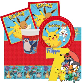 Kit 8 persone Pokèmon Evolution con sagoma personalizzabile