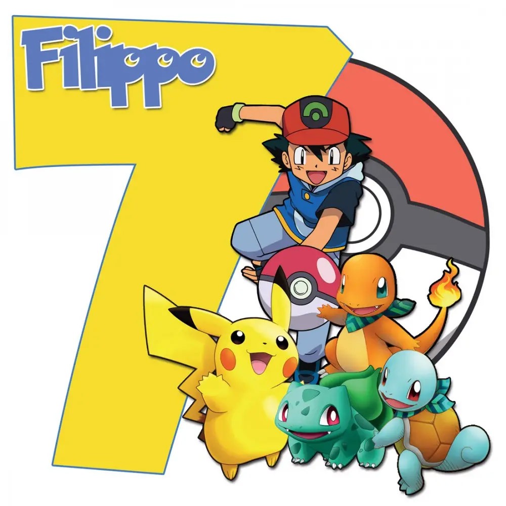 Kit 8 persone Pokèmon Evolution con sagoma personalizzabile