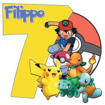 Kit 8 persone Pokèmon Evolution con sagoma personalizzabile