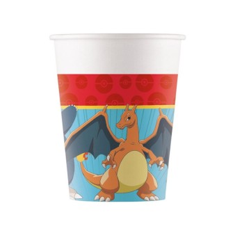 Kit 8 persone Pokèmon Evolution con con picks torta e candelina numerale