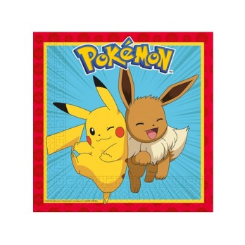 Kit 8 persone Pokèmon Evolution con con picks torta e candelina numerale