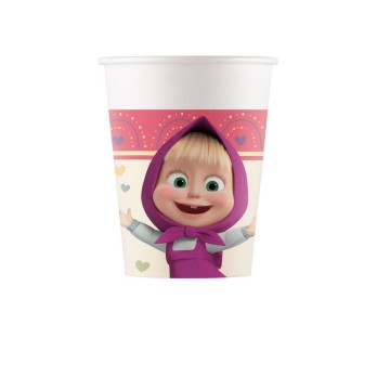 IRPot - KIT N22 MASHA E ORSO SET ADDOBBI COORDINATO TAVOLA COMPLEANNO BAMBINA