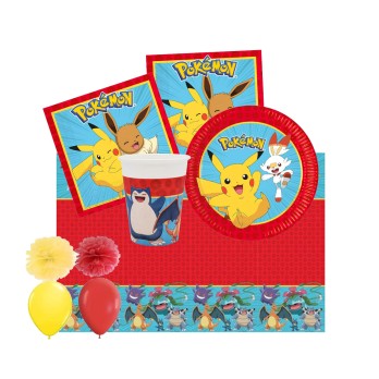 Kit 8 persone Pokèmon Evolution - addobbi per compleanno