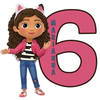 Kit 8 persone Gabby's Dollhouse con sagoma polistirolo personalizzabile