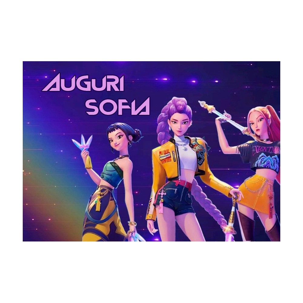 Cialda rettangolare KPop Demon Hunters personalizzabile