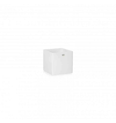 vaso cubo bianco CR35/13W 13,5 x 13,5 cm