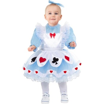 costume alice lusso vestito carnevale 13-18 mesi