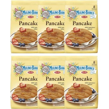 6X Mulino Bianco Pancake per Colazione e Break 100% Latte Fresco Italiano 260gr