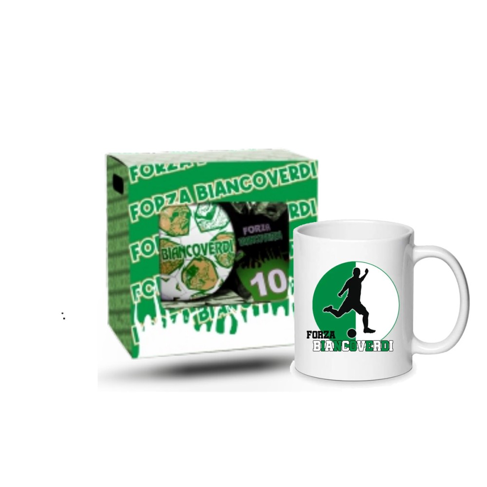 Uovo di Pasqua 150 g Avellino Forza Biancoverdi Con Pallone n.5 e tazza