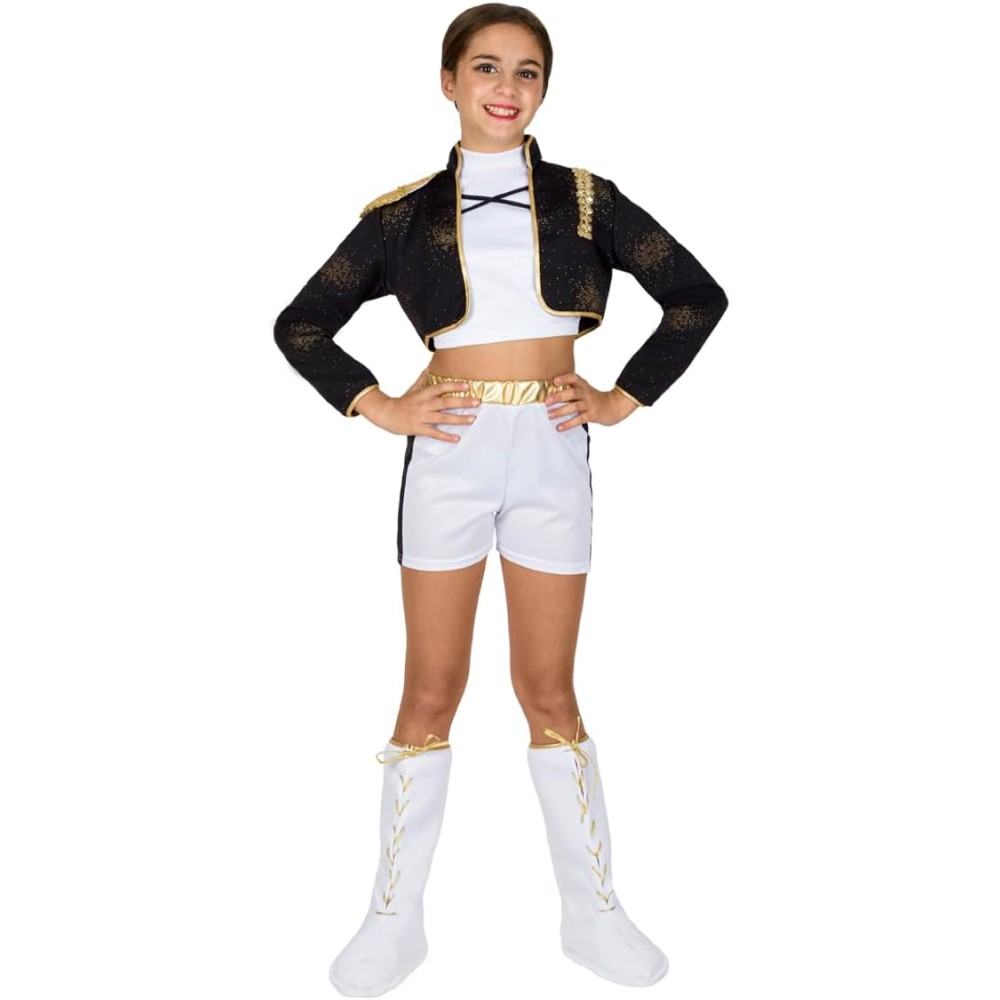 Costume Cacciatrici Di Demoni, Pop Star, cantante pop Di Carnevale (CACCIATRICE-B, XL 5/6 ANNI)