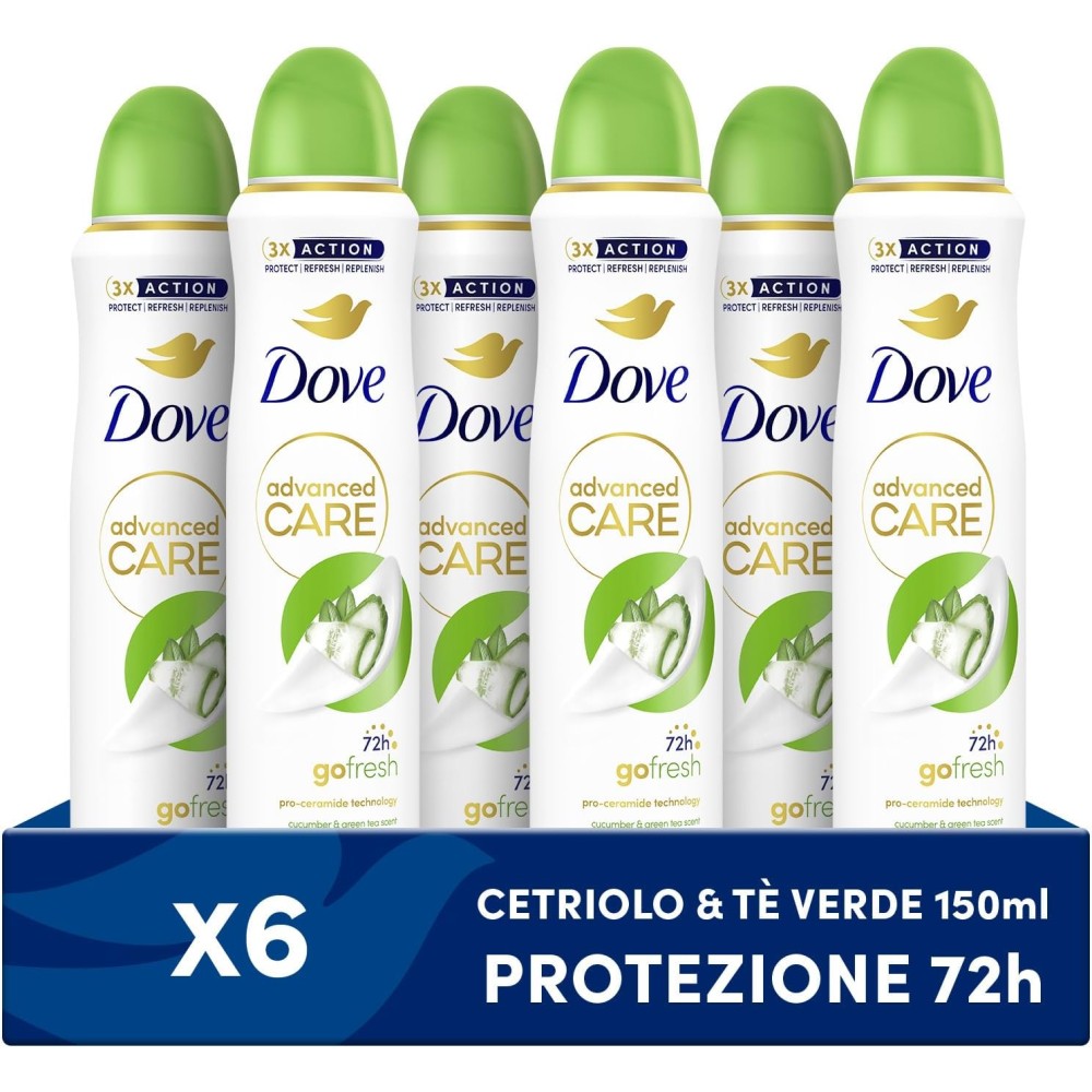 Dove Deodorante Spray Advanced Care Go Fresh Cetriolo e Té Verde