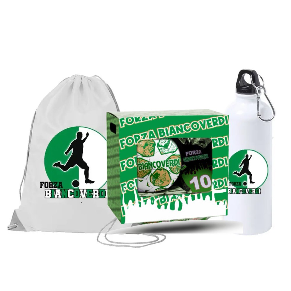 Uovo di Pasqua 150 g Forza Biancoverdi Avellino Con Pallone n.5 + sacca e borraccia