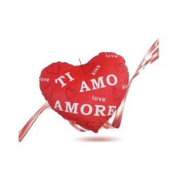 Cuscino cuore peluche con disegno 55 cm 98664