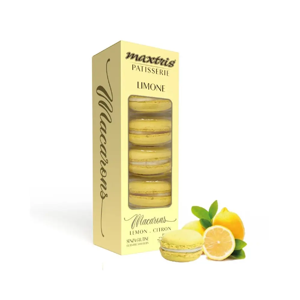 Macarons Maxtris Limone giallo  Blister da 5 pz - CTMACLIMG5