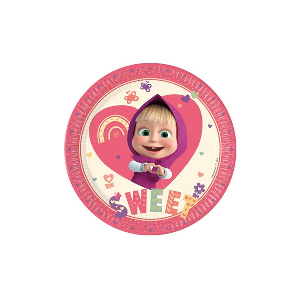 Piatti 23 cm Masha Sweet Heart 8 pz 97907
