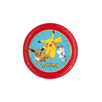 Piatti dessert 20 cm Pokemon evolution 8 pz 98392